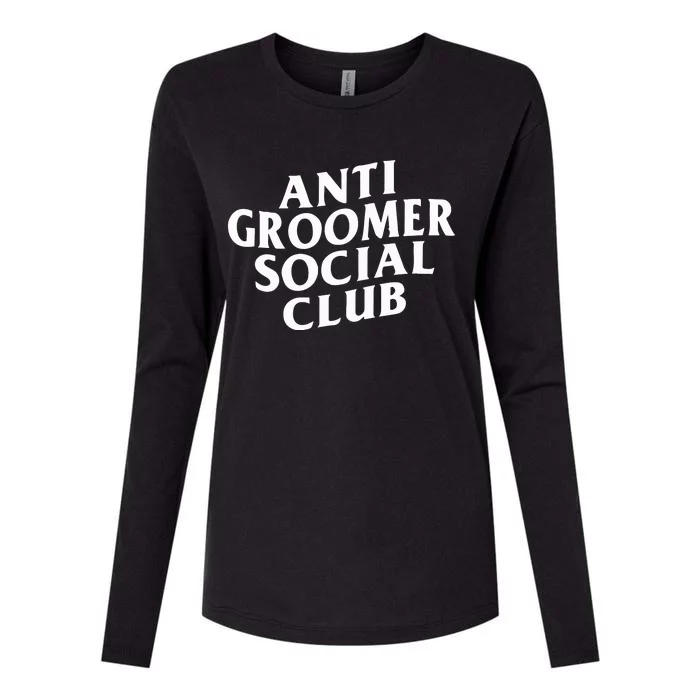 Anti Groomer Social Club Womens Cotton Relaxed Long Sleeve T-Shirt