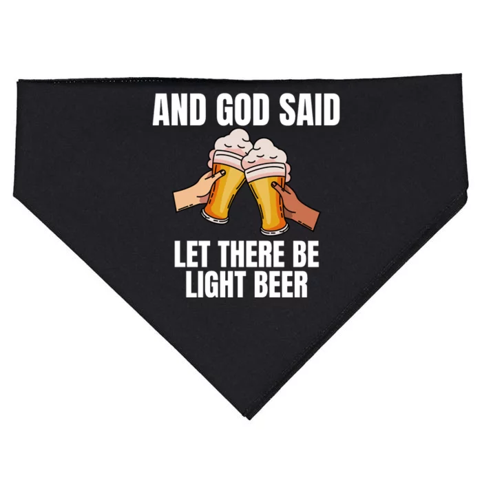 And God Said Let There Be Light Beer USA-Made Doggie Bandana