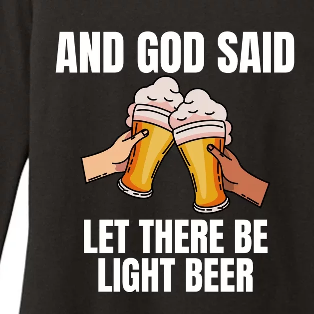 And God Said Let There Be Light Beer Womens CVC Long Sleeve Shirt