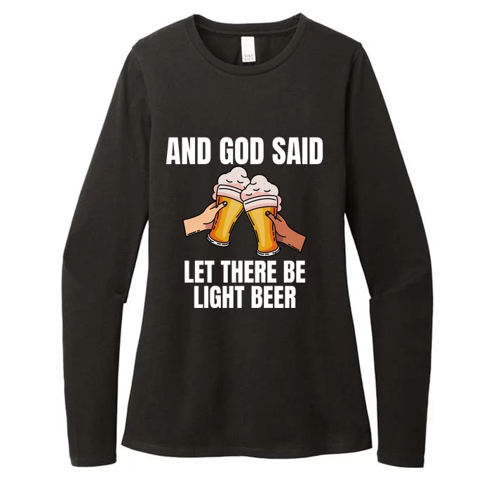 And God Said Let There Be Light Beer Womens CVC Long Sleeve Shirt