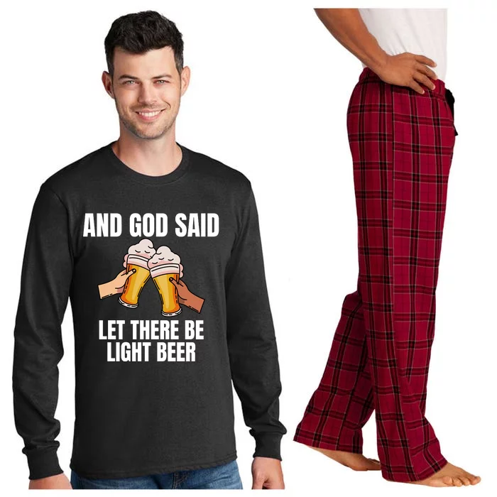 And God Said Let There Be Light Beer Long Sleeve Pajama Set