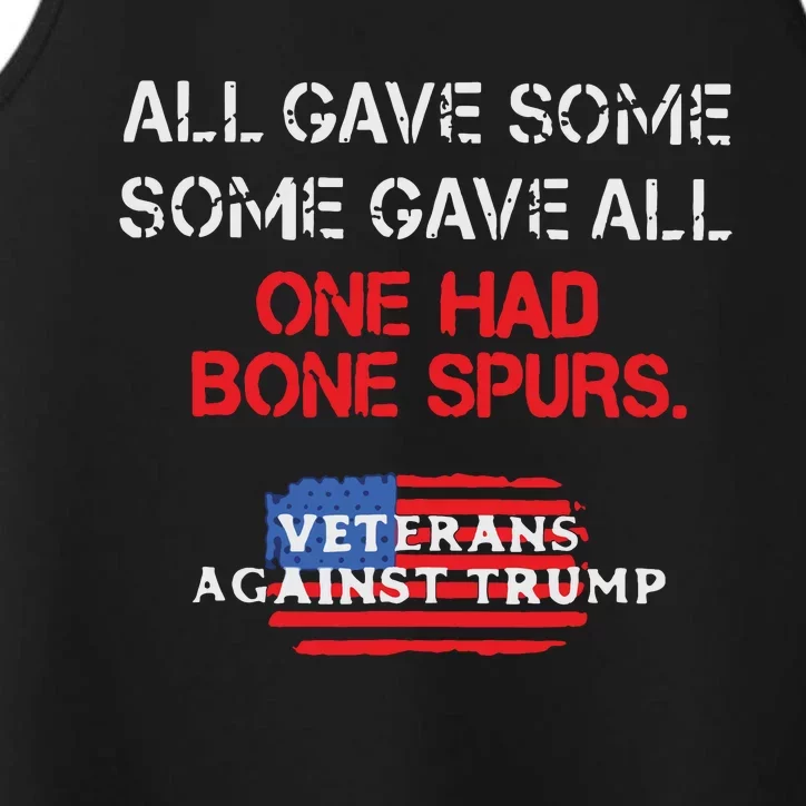 All Gave Some Gave All One Had Bone Spurs Veterans Against Trump Performance Tank