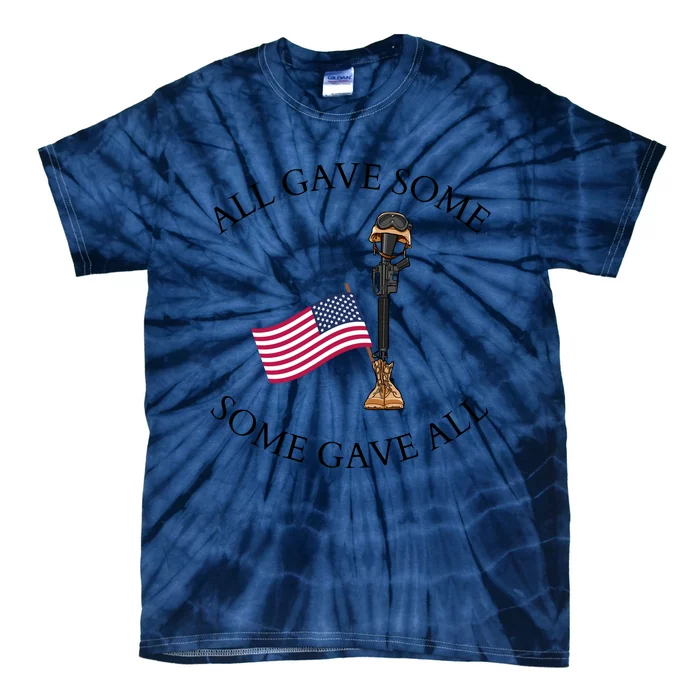 All Gave Some Gave All Memorial Labor Day Patriot American Flag Tie-Dye T-Shirt