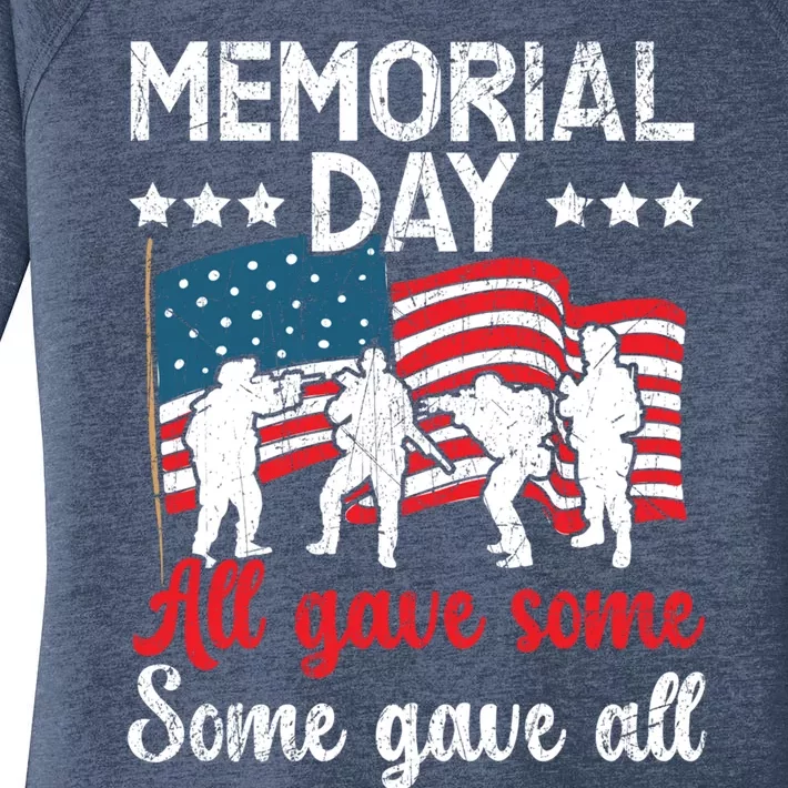 All Gave Some Some Gave All Usa Flag American Memorial Day Funny Gift Women's Perfect Tri Tunic Long Sleeve Shirt