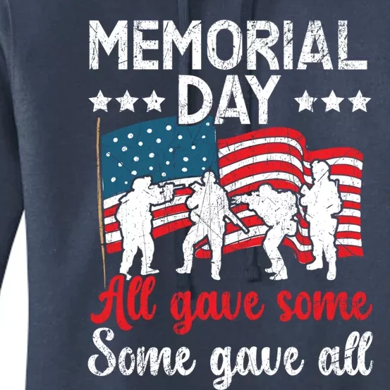 All Gave Some Some Gave All Usa Flag American Memorial Day Funny Gift Women's Pullover Hoodie