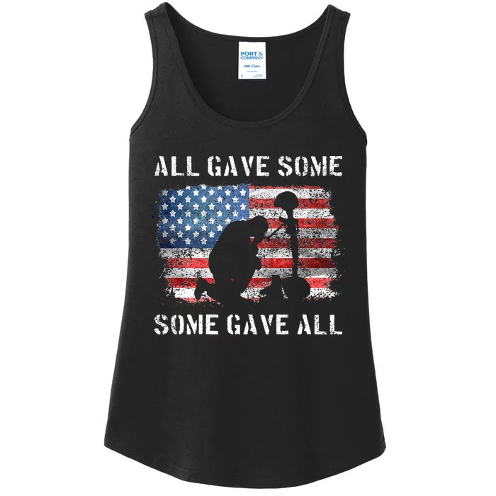 All Gave Some Some Gave All I Veteran & Memorials Day Ladies Essential Tank