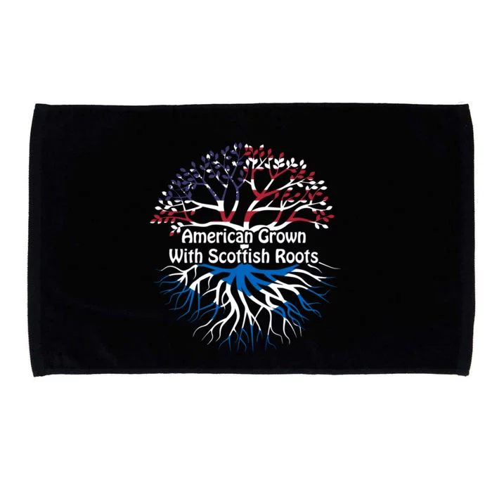 American Grown Scottish Roots Heritage Pride Gift Microfiber Hand Towel