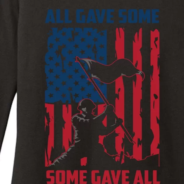 All Gave Some Some Gave All 4th Of July American Flag Hat Gift Womens CVC Long Sleeve Shirt