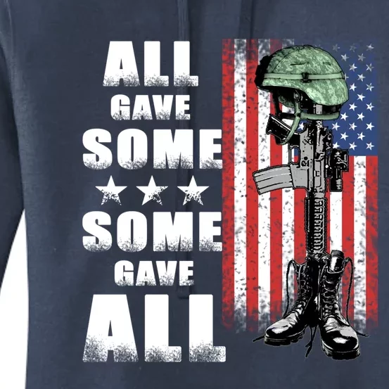 All Gave Some Some Gave All Battlefield Cross Gift Women's Pullover Hoodie