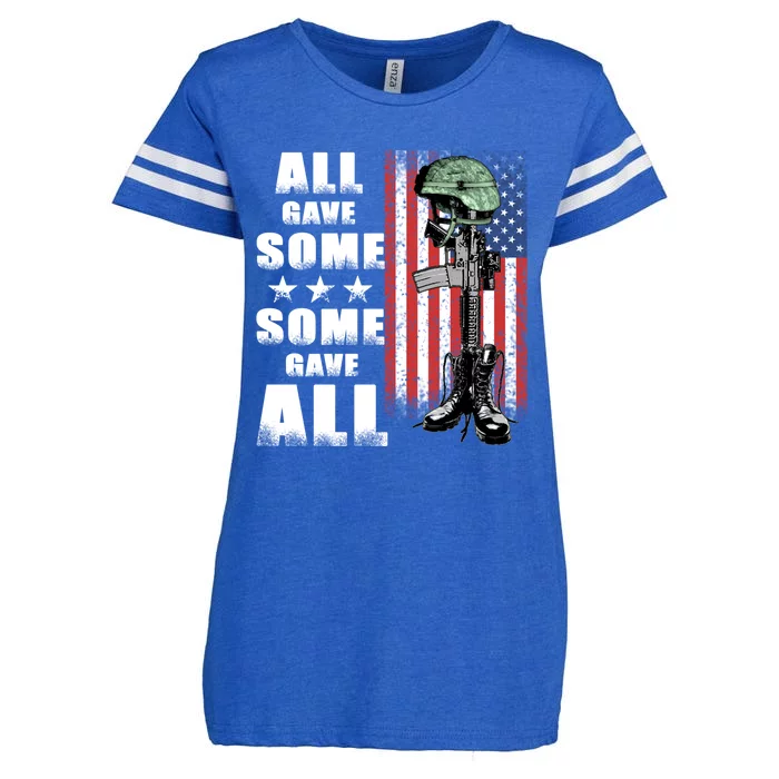 All Gave Some Some Gave All Battlefield Cross Gift Enza Ladies Jersey Football T-Shirt