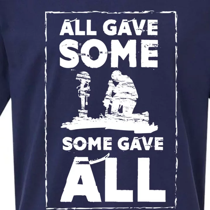 All Game Some Some Gave All Funny Gift Cool Military Patriotic Gift Sueded Cloud Jersey T-Shirt