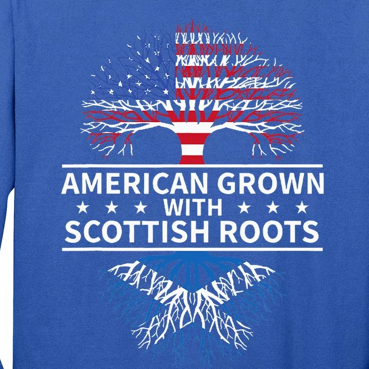 American Grown Scottish Roots Scotland Long Sleeve Shirt