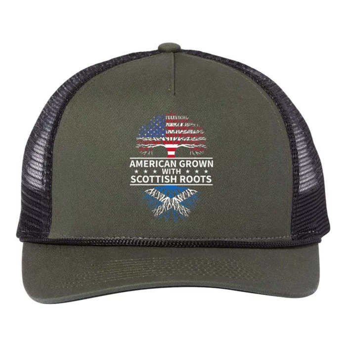 American Grown Scottish Roots Scotland Retro Rope Trucker Hat Cap