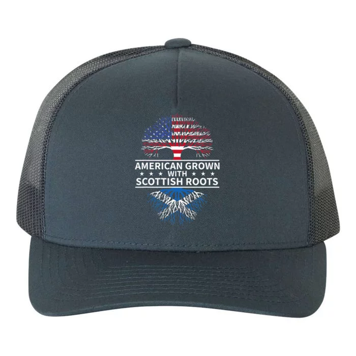 American Grown Scottish Roots Scotland Yupoong Adult 5-Panel Trucker Hat