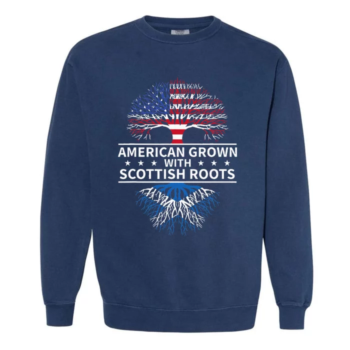 American Grown Scottish Roots Scotland Garment-Dyed Sweatshirt