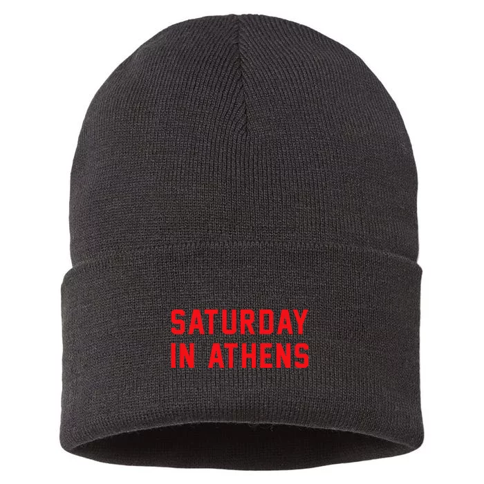 Athens Georgia Saturday In Athens Sustainable Knit Beanie