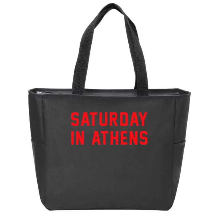 Athens Georgia Saturday In Athens Zip Tote Bag