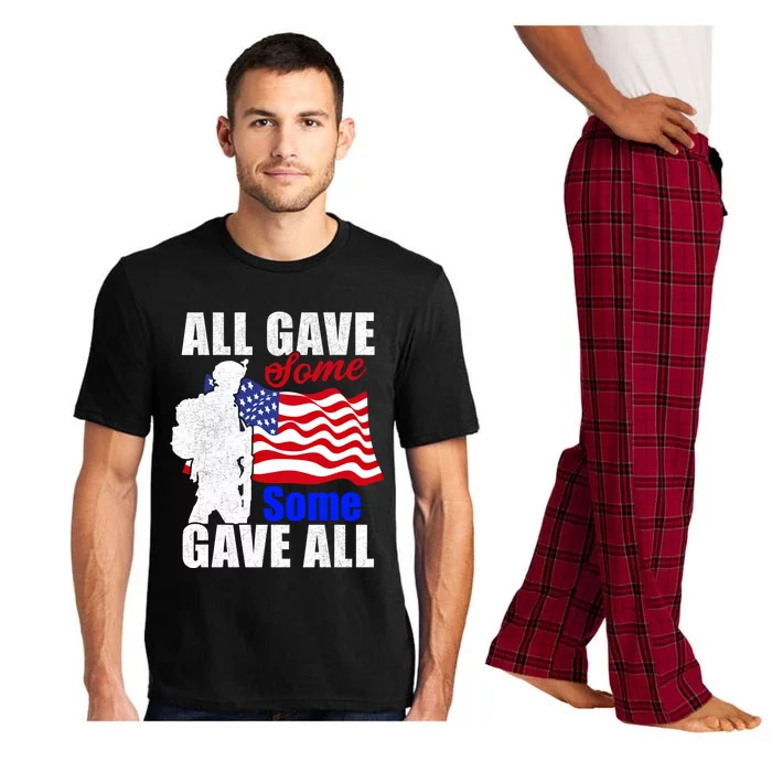 All Gave Some Some Gave All Veteran Memorial Day Funny Gift Pajama Set