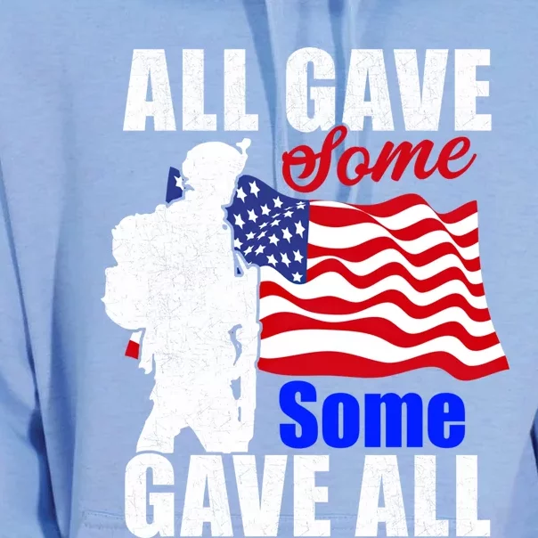 All Gave Some Some Gave All Veteran Memorial Day Funny Gift Unisex Surf Hoodie