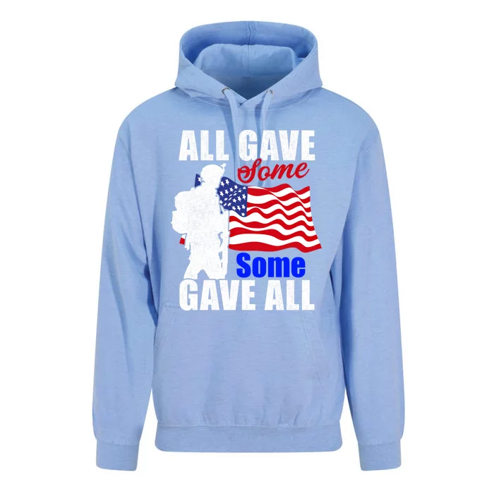 All Gave Some Some Gave All Veteran Memorial Day Funny Gift Unisex Surf Hoodie