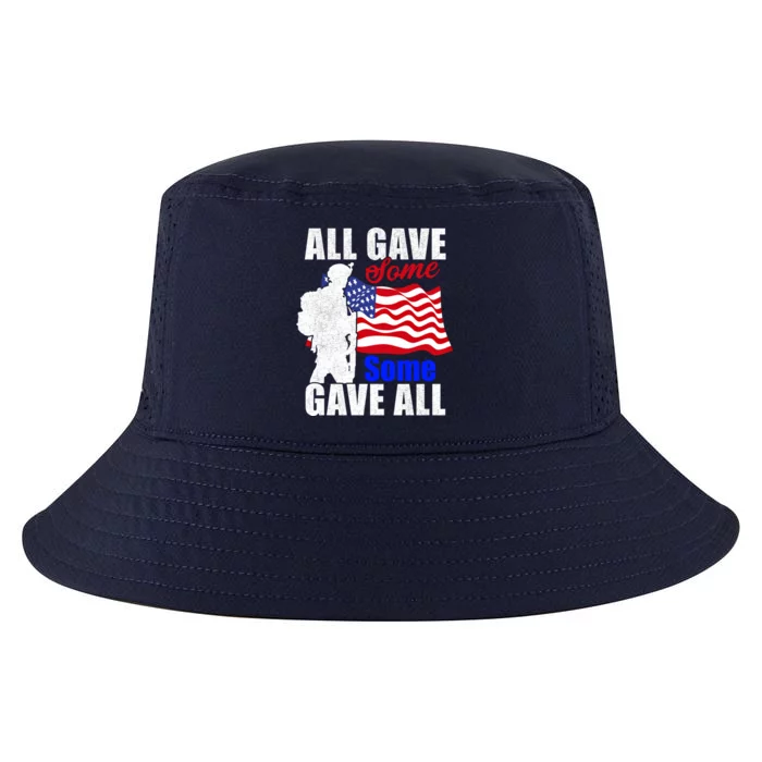 All Gave Some Some Gave All Veteran Memorial Day Gift Cool Comfort Performance Bucket Hat