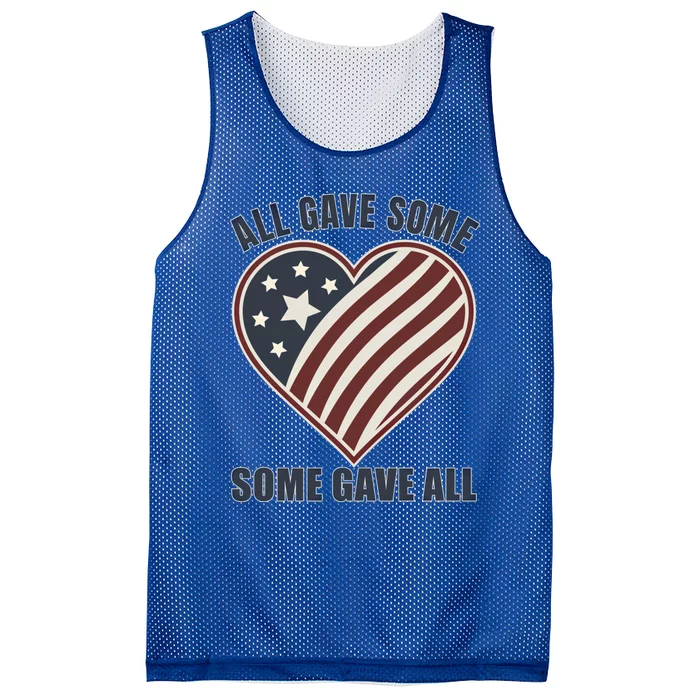 All Gave Some Gift Some Gave All Veteran Cute Gift Mesh Reversible Basketball Jersey Tank