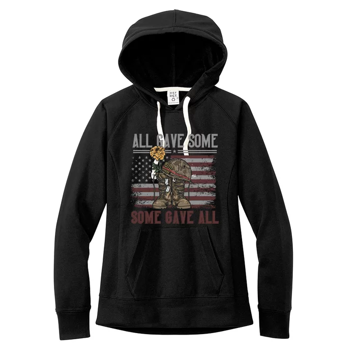 All Gave Some Some Gave Patriotic Patriiot Meaningful Gift Women's Fleece Hoodie