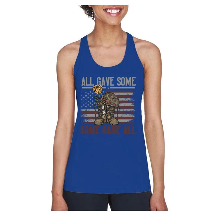 All Gave Some Some Gave Patriotic Patriiot Meaningful Gift Women's Racerback Tank