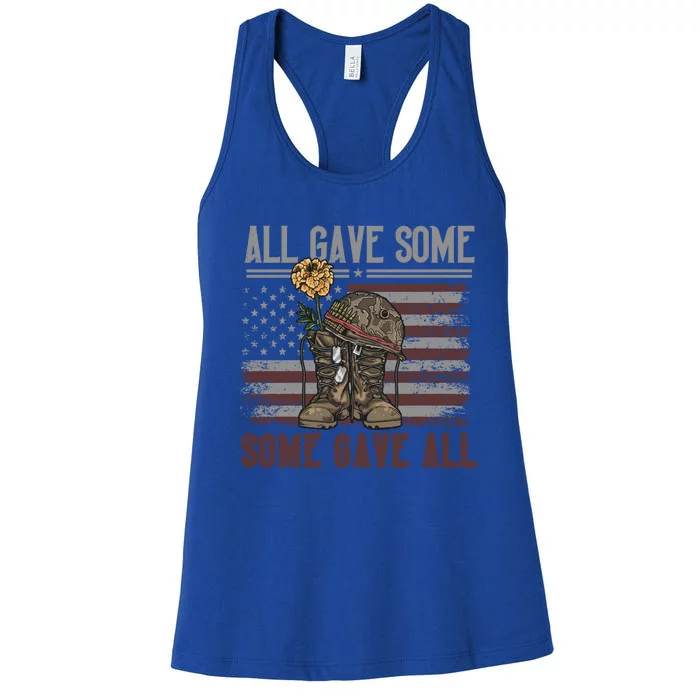 All Gave Some Some Gave Patriotic Patriiot Meaningful Gift Women's Racerback Tank