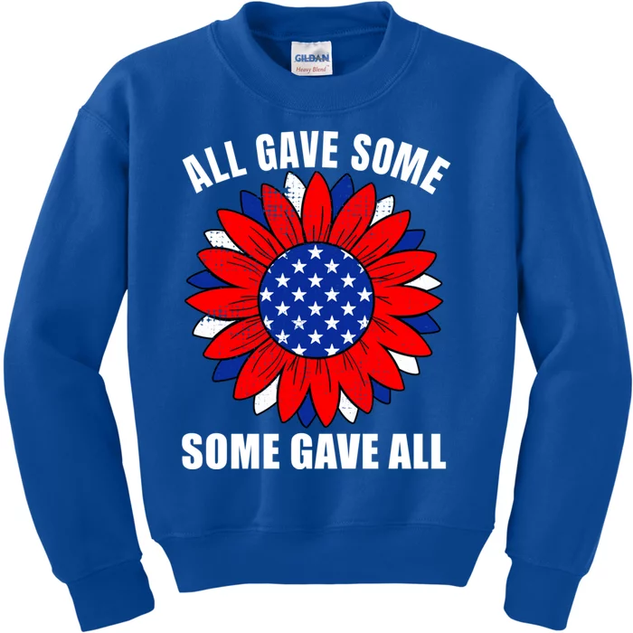 All Gave Some Gift Some Gave All Veteran Gift Kids Sweatshirt