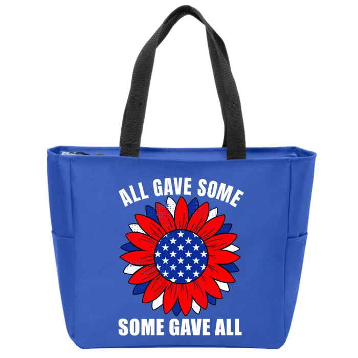 All Gave Some Gift Some Gave All Veteran Gift Zip Tote Bag