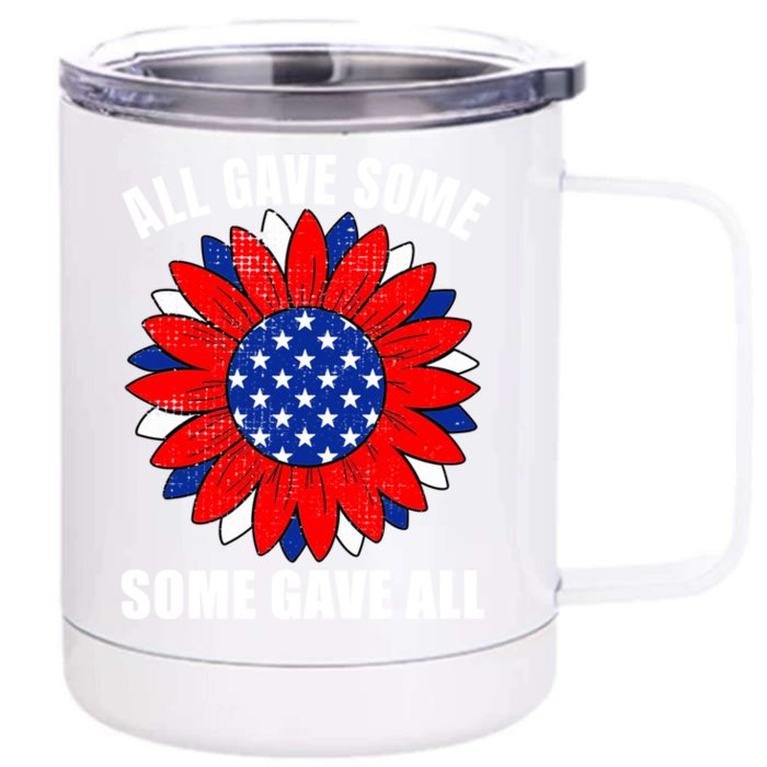 All Gave Some Gift Some Gave All Veteran Gift Front & Back 12oz Stainless Steel Tumbler Cup