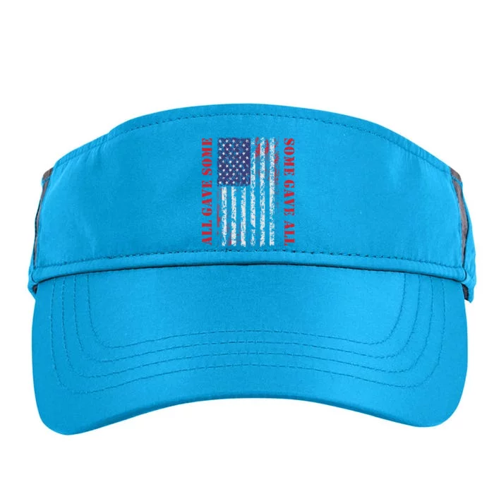 All Gave Some Some Gave All 4th Of July American Flag Retro Funny Gift Adult Drive Performance Visor