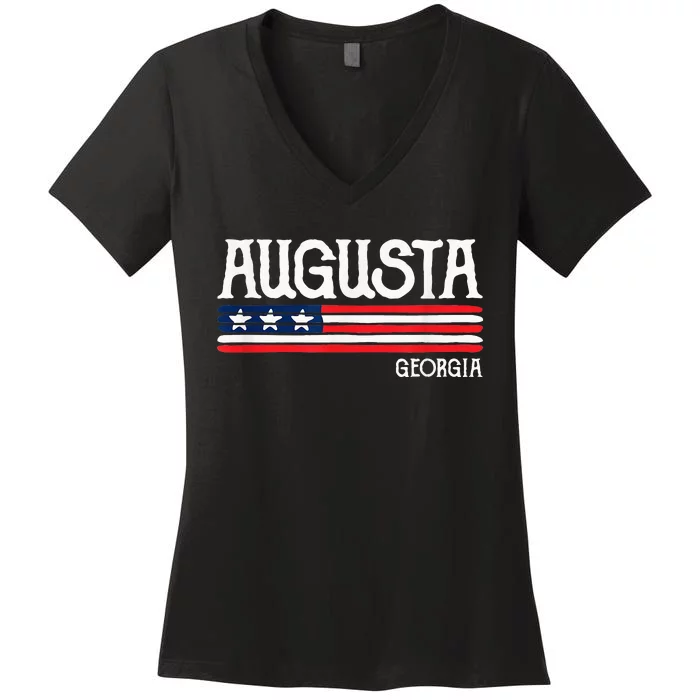 Augusta Georgia Souvenir Gift Women's V-Neck T-Shirt