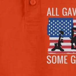 All Gave Some Some Gave All American Flag Memorial Day Gift Dry Zone Grid Performance Polo