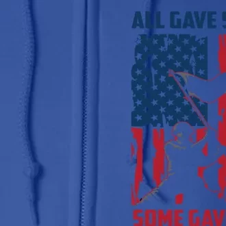 All Gave Some Some Gave All 4th Of July American Flag Hat Meaningful Gift Full Zip Hoodie