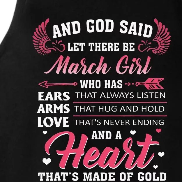 And God Said Let There Be March Who Has Ladies Tri-Blend Wicking Tank