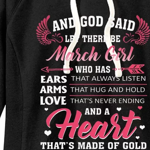 And God Said Let There Be March Who Has Women's Fleece Hoodie