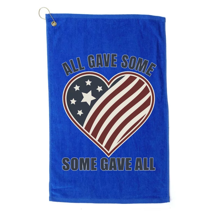 All Gave Some Gift Some Gave All Veteran Gift Platinum Collection Golf Towel