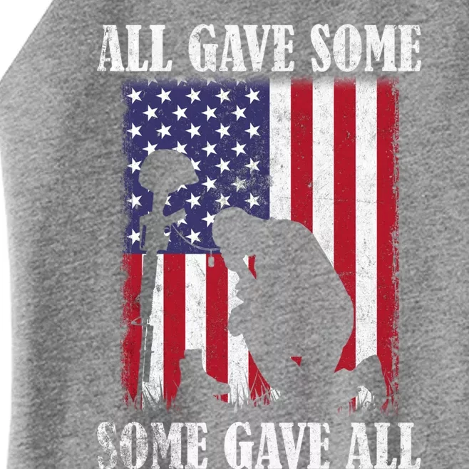 All Gave Some Some Gave All Funny Gift Veteran And Memorial's Day Gift Women’s Perfect Tri Rocker Tank