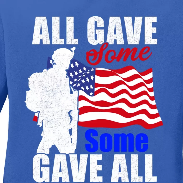 All Gave Some Some Gave All Veteran Memorial Day Gift Ladies Long Sleeve Shirt