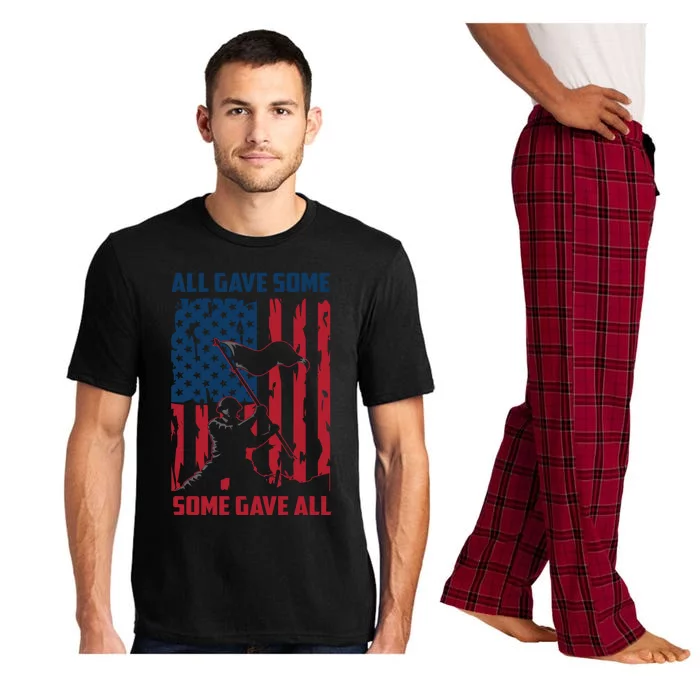 All Gave Some Some Gave All 4th Of July American Flag Hat Funny Gift Pajama Set