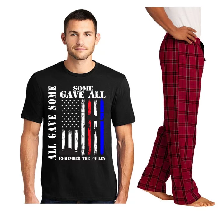 All Gave Some Some Gave All Flag Veteran Memorial Day Family Gift Pajama Set