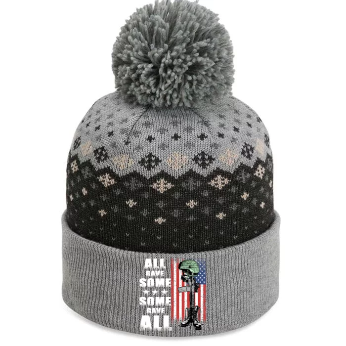 All Gave Some Some Gave All Battlefield Cross Gift The Baniff Cuffed Pom Beanie