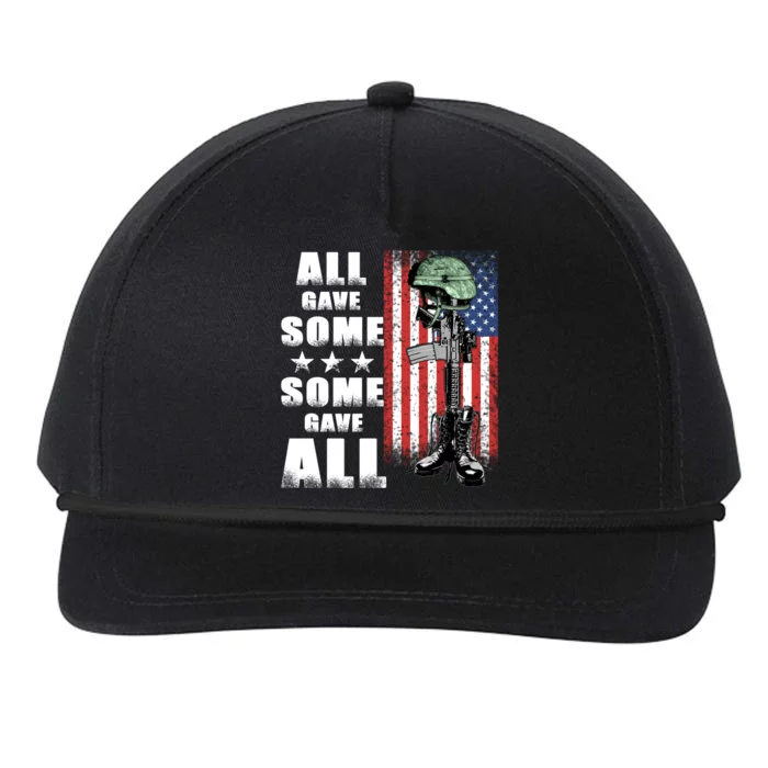 All Gave Some Some Gave All Battlefield Cross Gift Snapback Five-Panel Rope Hat