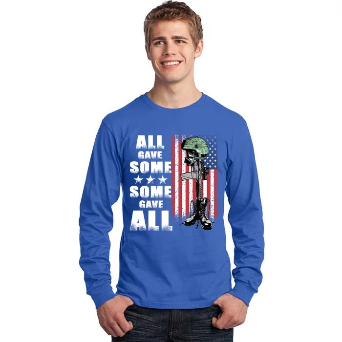 All Gave Some Some Gave All Battlefield Cross Gift Tall Long Sleeve T-Shirt