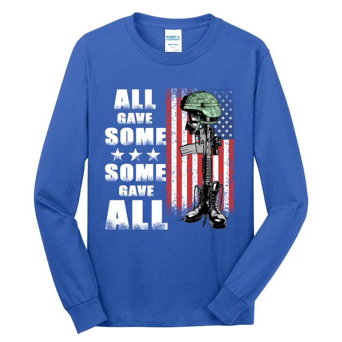 All Gave Some Some Gave All Battlefield Cross Gift Tall Long Sleeve T-Shirt