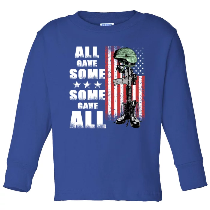 All Gave Some Some Gave All Battlefield Cross Gift Toddler Long Sleeve Shirt