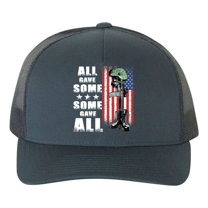 All Gave Some Some Gave All Battlefield Cross Gift Yupoong Adult 5-Panel Trucker Hat