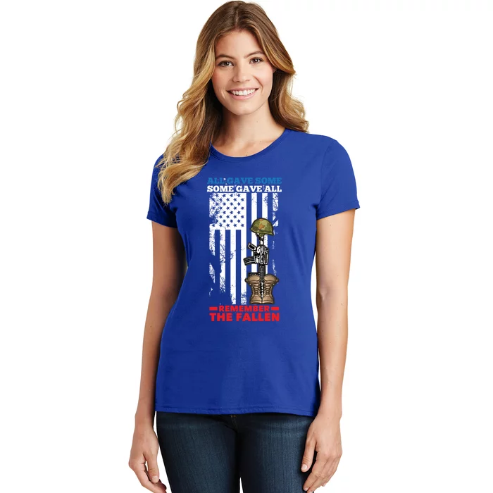 All Gave Some Some Gave All Flag Veteran Memorial Day Gift Women's T-Shirt